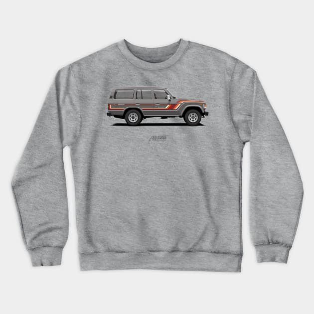 Land Cruiser 60 Grey Crewneck Sweatshirt by ARVwerks